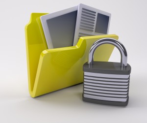3D Render of Doucment Security Icon